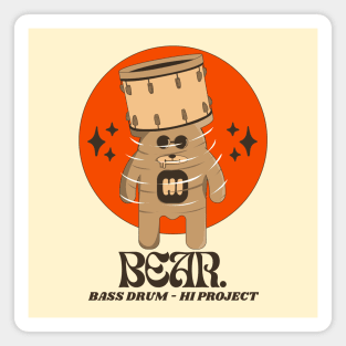 Bear Bass Drum Magnet